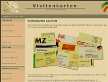 Tablet Screenshot of holzvisitenkarten.ch